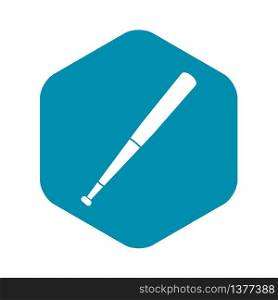 Black baseball bat icon. Simple illustration of baseball bat vector icon for web. Black baseball bat icon, simple style