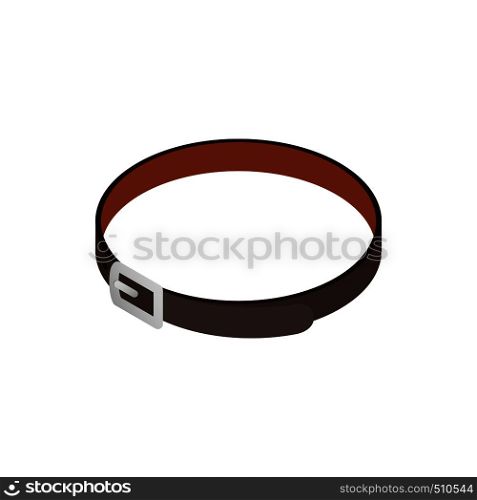 Black belt icon in isometric 3d style on a white background. Black belt icon, isometric 3d style