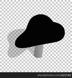 Black bicycle seat isometric icon 3d on a transparent background vector illustration. Black bicycle seat isometric icon