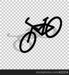 Black bike isometric icon 3d on a transparent background vector illustration. Black bike isometric icon