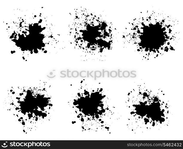Black blot. Abstract black blots. A vector illustration