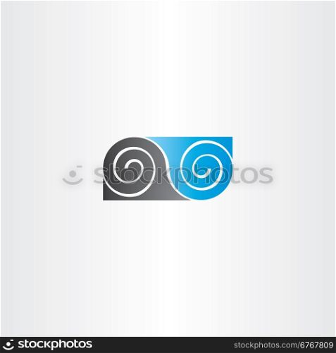 black blue infinity spiral symbol logo emblem