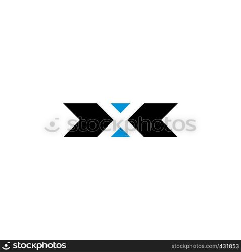 black blue logo symbol letter x logotype vector