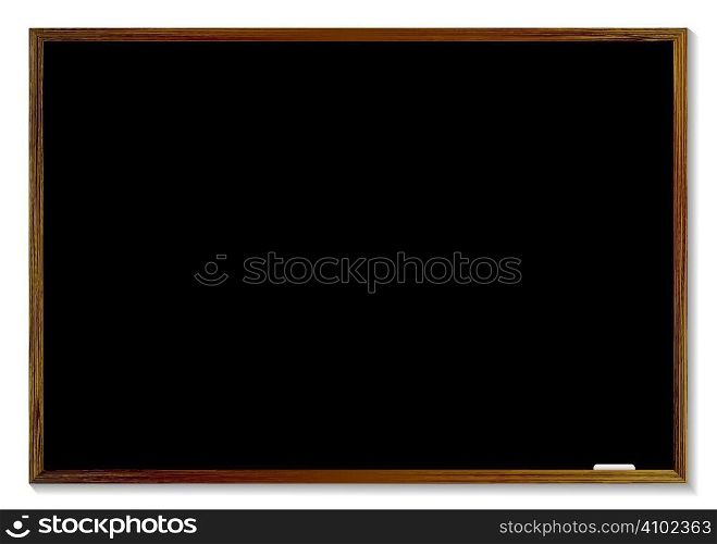 Black board with a wooden frame and room to add your own copy
