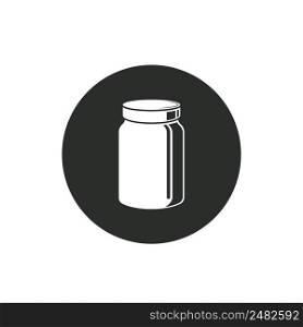 black bottle or jar  icon vector illustration design template