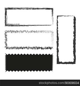 Black brush rectangles. Vector illustration. EPS 10.. Black brush rectangles. Vector illustration.