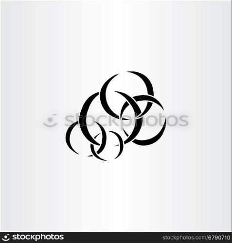 black bubbles abstract vector icon background design