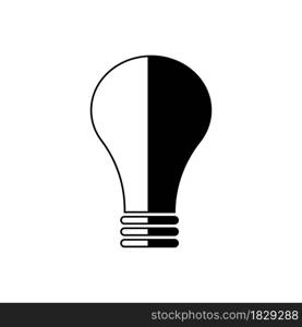 Black bulb icon. Electricity emblem. Interior concept. Innovation technology. Vector illustration. Stock image. EPS 10.. Black bulb icon. Electricity emblem. Interior concept. Innovation technology. Vector illustration. Stock image.