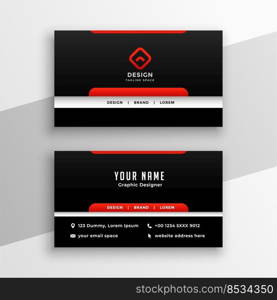 black business card professional design template