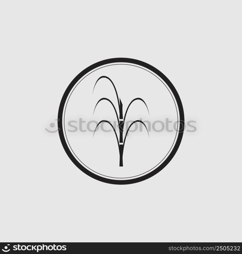 black cane logo icon vector illustration design on gray background