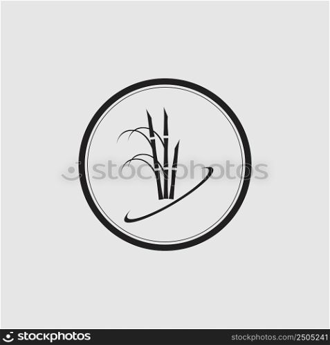 black cane logo icon vector illustration design on gray background
