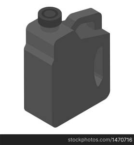 Black canister icon. Isometric of black canister vector icon for web design isolated on white background. Black canister icon, isometric style