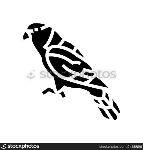 black capped lory parrot bird glyph icon vector. black capped lory parrot bird sign. isolated symbol illustration. black capped lory parrot bird glyph icon vector illustration