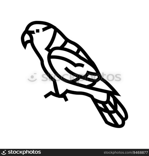 black capped lory parrot bird line icon vector. black capped lory parrot bird sign. isolated contour symbol black illustration. black capped lory parrot bird line icon vector illustration