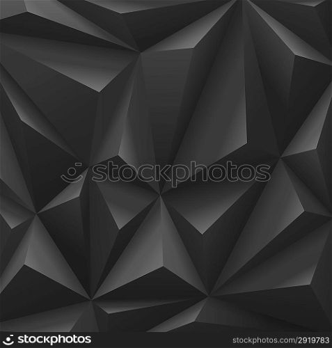 Black carbon background abstract polygon triangle. Vector. Fashion Luxury style.