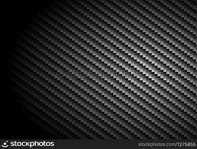 Black carbon kevlar fiber background and texture with lighting.You can use for template brochure design. poster.Vector illustration