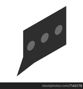 Black chat icon. Isometric of black chat vector icon for web design isolated on white background. Black chat icon, isometric style