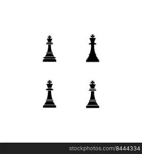 black chess icon illustration design