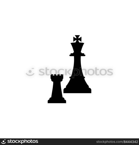 black chess icon illustration design