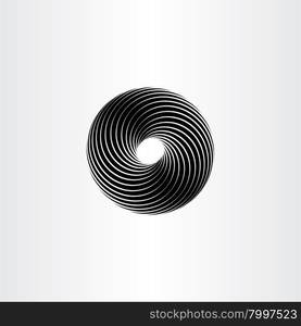 black circle spiral design element vector shape