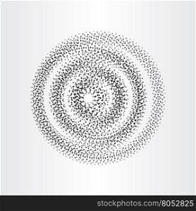 black circles spiral vector background abstract