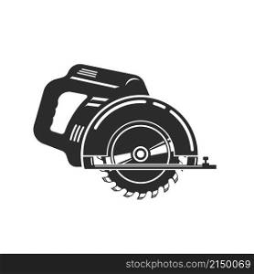 black circular saw machine vector illustration design template