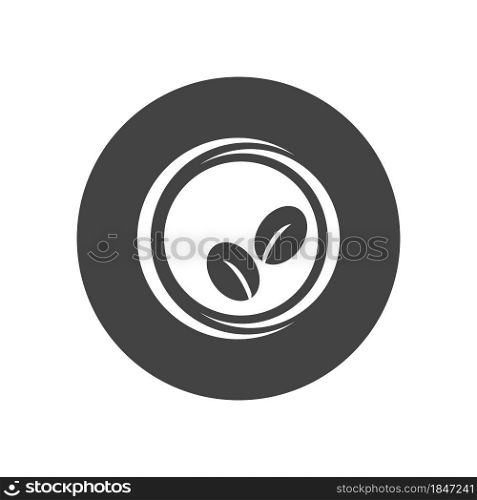 black coffee cup logo vector design template