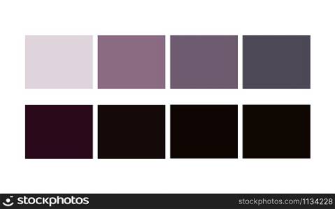 Black Color harmony Shade and Ligths palette for cartoon design. Template to pick color swatches.