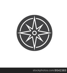 black compass line icon vector concept design template web