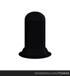 Black condom icon. Flat illustration of black condom vector icon for web design. Black condom icon, flat style