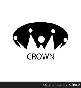 black crown illustration logo vector design