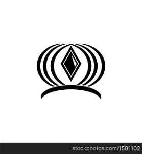 black crown illustration logo vector design