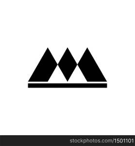 black crown initial m illustration logo vector design