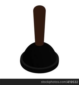 Black cup plunger isometric 3d icon on a white background. Cup plunger isometric 3d icon