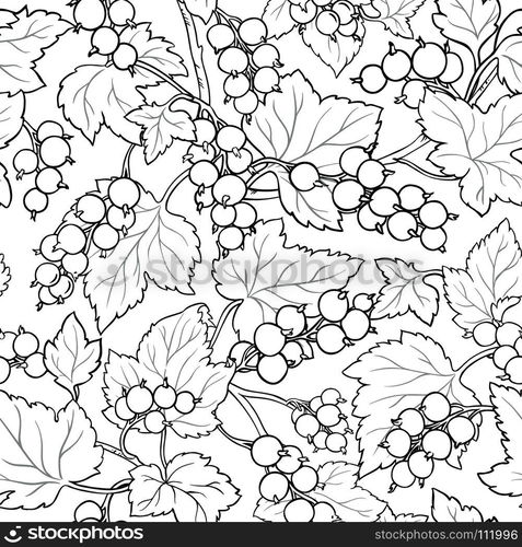 black currant seamless pattern. black currant seamless pattern on white background