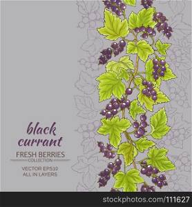 black currant vector background. black currant vector pattern on color background
