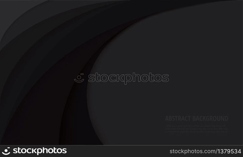 black curve template background vector illustration EPS10