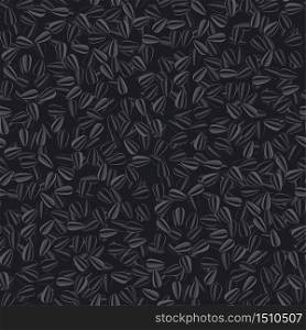 Black dance sunflower seeds tillable rapport. Grain seamless pattern for background, fabric, textile, wrap, surface, web and print design.