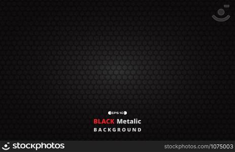 Black dark metallic texture grid background, vector eps10