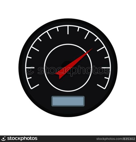 Black dashboard icon. Flat illustration of black dashboard vector icon for web isolated on white. Black dashboard icon, flat style
