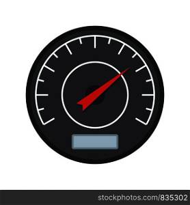 Black dashboard icon. Flat illustration of black dashboard vector icon for web isolated on white. Black dashboard icon, flat style