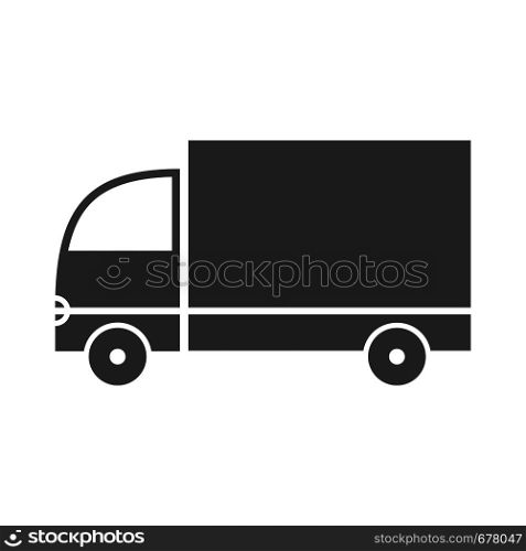 black delivery truck icon on a white background. delivery truck icon