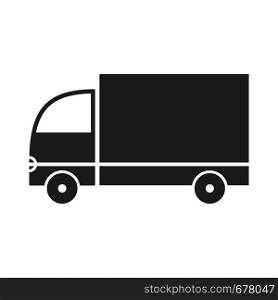 black delivery truck icon on a white background. delivery truck icon