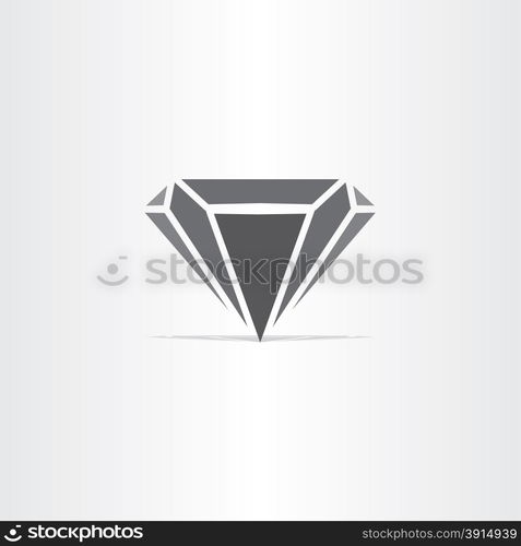 black diamond stylized icon logo design