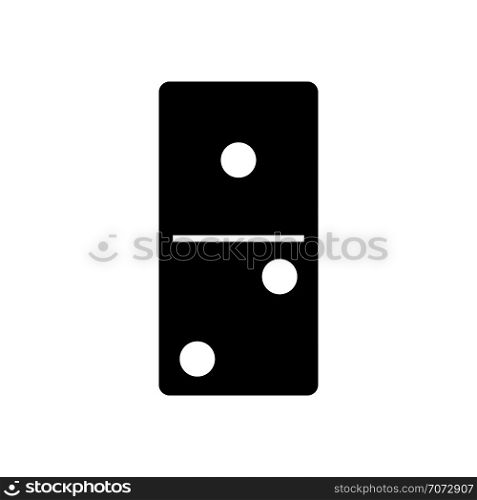 Black domino icon. gaming item,isolated on white background,vector illustration. Black domino icon. gaming item,isolated on white background