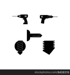 black drill logo illustration design