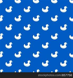 Black duck toy pattern repeat seamless in blue color for any design. Vector geometric illustration. Black duck toy pattern seamless blue