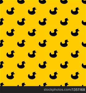 Black duck toy pattern seamless vector repeat geometric yellow for any design. Black duck toy pattern vector