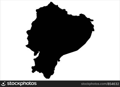 Black Ecuador map Vector illustration EPS10. Black Ecuador map Vector illustration