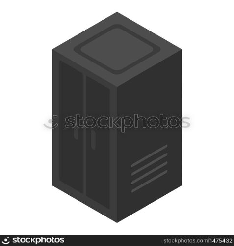 Black elevator icon. Isometric of black elevator vector icon for web design isolated on white background. Black elevator icon, isometric style